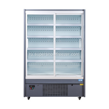 Коммерческий дисплей для напитков Cooler Double Door Freezer